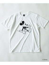 NUMBER (N)INE MICKEY MOUSE BR T-SHIRT ナンバーナイン トップス カットソー・Tシャツ ブラック ホワイト【送料無料】