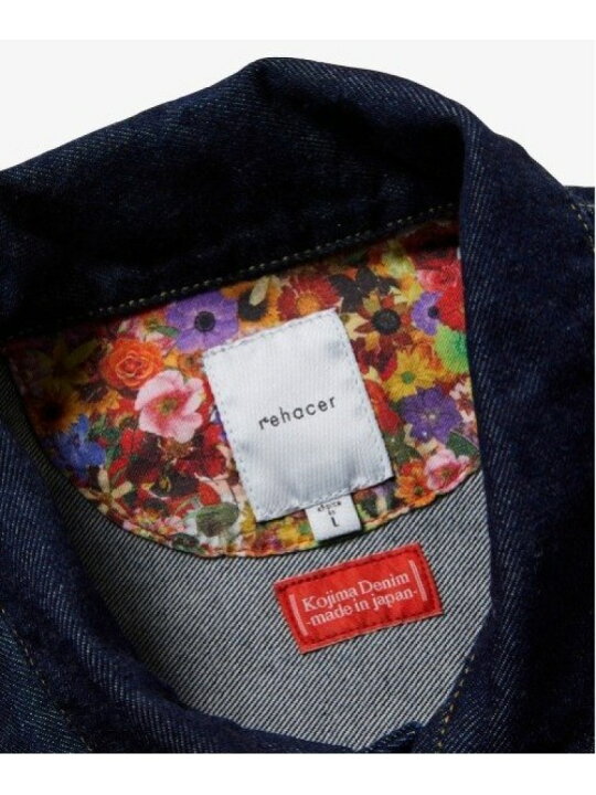 楽天市場】rehacer Flower Joint Wide Denim Jacket レアセル 