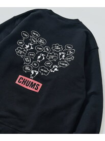 【SALE／20%OFF】CHUMS CHUMS×FREAK'S STORE/チャムス 別注 ランダムブービーバード バックプリント クルーネックスウェット/ハートモチーフ【限定展開】 フリークスストア トップス スウェット・トレーナー ブラウン グレー ブラック ネイビー【RBA_E】【送料無料】