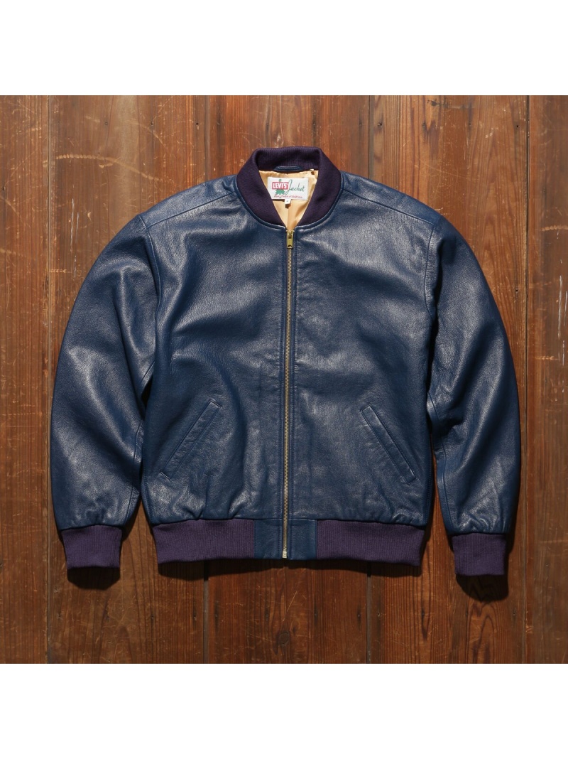 【SALE／30%OFF】Levi's レザーボンバージャケット DARK BLUE リーバイス ジャケット・アウター その他のジャケット・アウター  ブルー【RBA_E】【送料無料】 | Rakuten Fashion Men