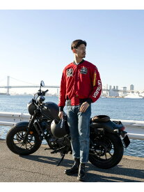 Vanson Leathers MESH MA-1 JACKET バンソンレザーズ ジャケット・アウター MA-1 レッド ブラック【送料無料】