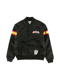 Mitchell & Ness ハンドレッツ サテンジャケット BRANDED THE HUNDREDS SATIN JACKET ルーキーユーエスエー ジャケット・アウター ブルゾン・ジャンパー ブラック【送料無料】