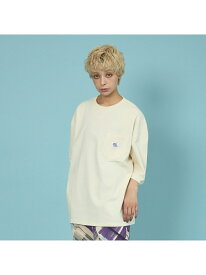 ABAHOUSE LASTWORD 【JEMORGAN /ジェーイーモーガン】ヘビーウエイトポケットワッペン付きドロ アバハウス トップス カットソー・Tシャツ ホワイト ブラック グレー ピンク ベージュ グリーン ネイビー【送料無料】