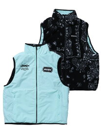 【SALE／50%OFF】B ONE SOUL ALLOVER REVERSIBLE BOA VEST ナバル トップス ベスト・ジレ ブラック カーキ グリーン【RBA_E】【送料無料】