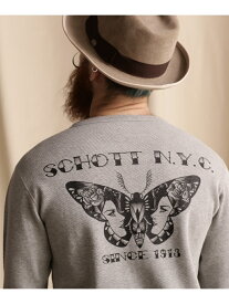 【SALE／30%OFF】Schott HONEYCOMB WAFFLE T-SHIRT CHICANA/チカーナ ハニカムワッフルTシャツ ショット トップス カットソー・Tシャツ ホワイト ブラック【RBA_E】【送料無料】