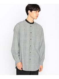 【SALE／10%OFF】COMME CA ISM グレンチェック 羽織ライク バンドカラーシャツ コムサイズム トップス シャツ・ブラウス【RBA_E】【送料無料】