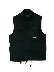 (What it isNt) ART BY MARK GONZALES (What it isNt) ART BY MARK GONZALES/(M)(What it isNt) M65 FIELD VEST ゴースローキャラバン トップス ベスト・ジレ ブラック【送料無料】