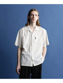 Schott STRIPE S/S WORK SHIRT/ストライプワークシャツ ショット トップス シャツ・ブラウス ブラック ホワイト グリーン ブルー【送料無料】