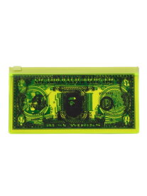 A BATHING APE BANKNOTE DESIGN CLEAR POUCH ア ベイシング エイプ 財布・ポーチ・ケース ポーチ イエロー