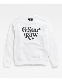 G-Star RAW 【公式ショップ】UNISEX FOXY BOXY SWEAT/オーバーサイズグラフィックロゴスウェット ジースターロゥ トップス スウェット・トレーナー ホワイト【送料無料】