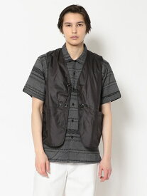 【SALE／30%OFF】B'2nd Engineered Garments(エンジニアド ガーメンツ) Upland vest polyester taffeta ビーセカンド コート/ジャケット ベスト ブラック【RBA_E】【送料無料】