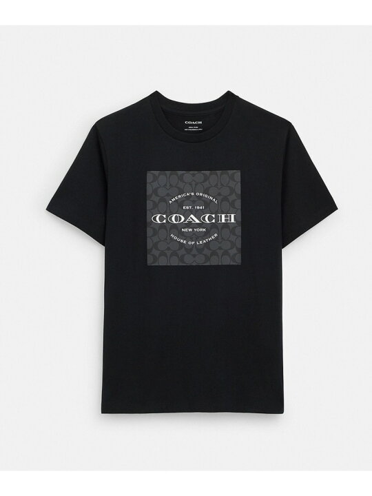 楽天市場】COACH OUTLET 【公式】シグネチャー スクエア Tシャツ  