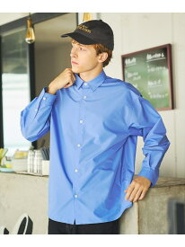 ABAHOUSE LASTWORD オーバーサイズ レギュラーカラーシャツ / イージーケア アバハウス トップス シャツ・ブラウス ブルー ホワイト【送料無料】