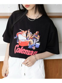 【SALE／50%OFF】Coleman Coleman/コールマンビンテージレトロプリントTシャツ セットアップセブン トップス カットソー・Tシャツ ブラック グリーン ネイビー ホワイト【RBA_E】【先行予約】*