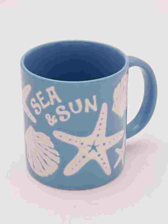 楽天市場 Sale 50 Off Kahiko Sea Sun シェル スターフィッシュマグカップ チャイハネ 生活雑貨 キッチン ダイニング ホワイト ブルー ネイビー Rba E Rakuten Fashion Men