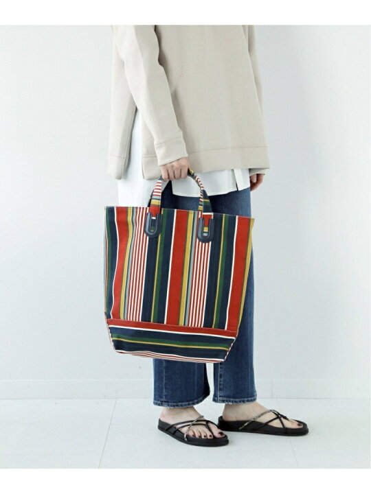 楽天市場 Edifice Nomadis ノマディス Arles L ストライプ トートバッグ エディフィス バッグ トートバッグ グリーン ネイビー 送料無料 Rakuten Fashion Men