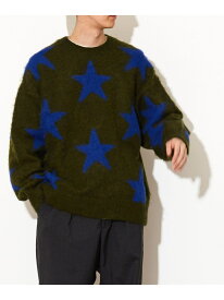 CONVERSE TOKYO STAR★ SHAGGY PULLOVER KNIT コンバーストウキョウ トップス ニット ブルー グリーン【送料無料】