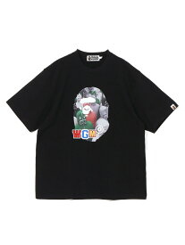 A BATHING APE SHARK SEIJIN PHOTO PRINT RELAXED FIT TEE ア ベイシング エイプ トップス カットソー・Tシャツ ブラック ホワイト【送料無料】