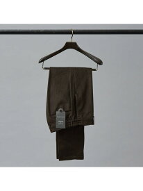 ABAHOUSE LASTWORD 【セットアップ対応/FLEX PANTS】ベロア ツイル&コールプリント スラッ アバハウス パンツ スラックス・ドレスパンツ グレー ブラウン ブラック【送料無料】