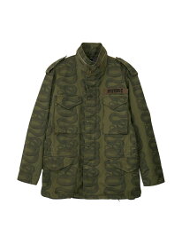 HYSTERIC GLAMOUR SNAKE LOOP柄 M65 フィールドジャケット ヒステリックグラマー ジャケット・アウター ミリタリージャケット ブラック【送料無料】