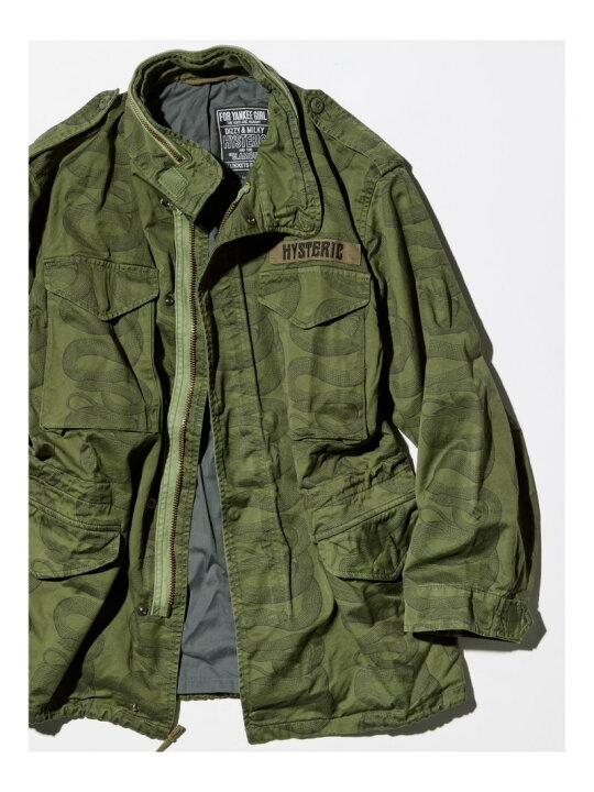 楽天市場】HYSTERIC GLAMOUR SNAKE LOOP柄 M65 フィールドジャケット 