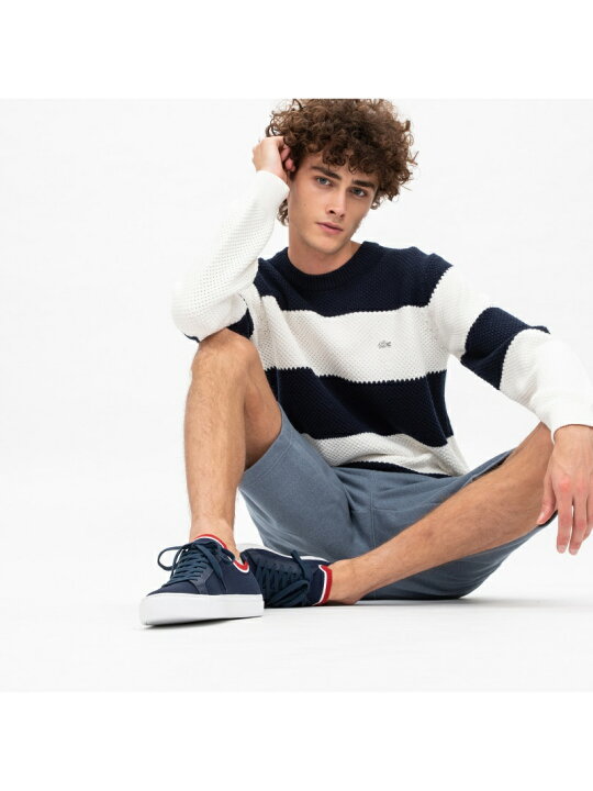 楽天市場】【SALE／50%OFF】LACOSTE ミドルゲージボーダーニット 