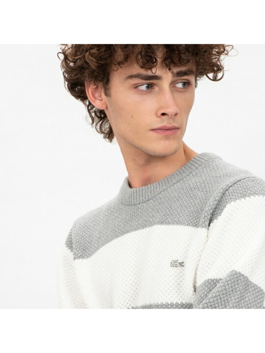 楽天市場】【SALE／50%OFF】LACOSTE ミドルゲージボーダーニット 