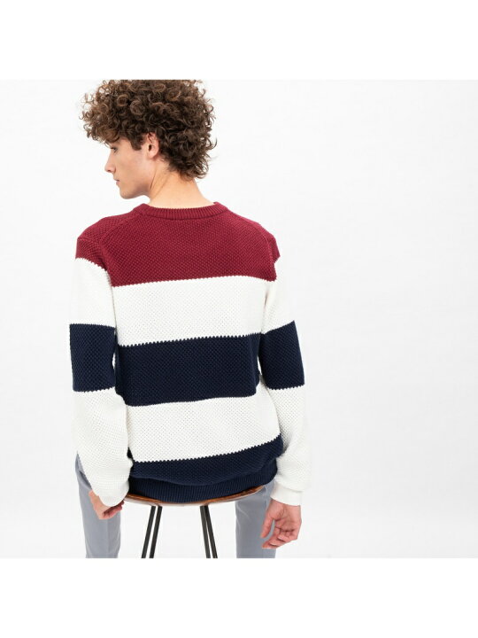 楽天市場】【SALE／50%OFF】LACOSTE ミドルゲージボーダーニット 