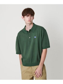 【SALE／30%OFF】NICE WEATHER ＜NICE WEATHER＞ワンポイントロゴ ニットポロシャツ ビューティー＆ユース　ユナイテッドアローズ トップス ポロシャツ ブラック グリーン【RBA_E】【送料無料】