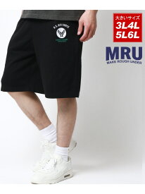 【SALE／28%OFF】MRU ショートパンツ メンズ ハーフパンツ 無地 ワンポイント 刺繍 マルカワ パンツ ジャージ・スウェットパンツ ネイビー ブラック グレー ホワイト【RBA_E】