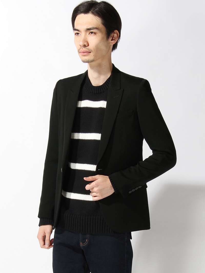 LITHIUM HOMME BLACK PEAKED SHORT1B-JKT リチウム コート/ジャケット テーラードジャケット ブラック【送料無料】  | Rakuten Fashion Men