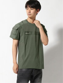 【SALE／50%OFF】G-Star RAW 【公式ショップ】MIX WOVEN CARGO T-SHIRT ジースターロゥ トップス カットソー・Tシャツ グレー【RBA_E】【送料無料】