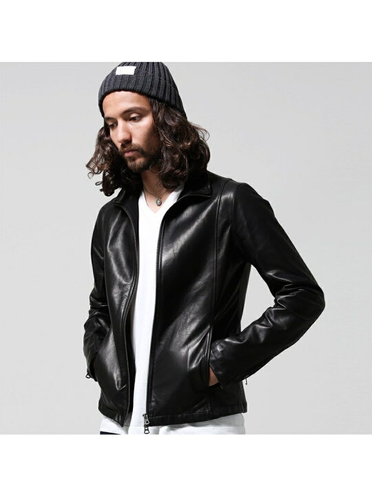 楽天市場】SHAMA 別注LEATHER JERSEY ナノユニバース ジャケット 