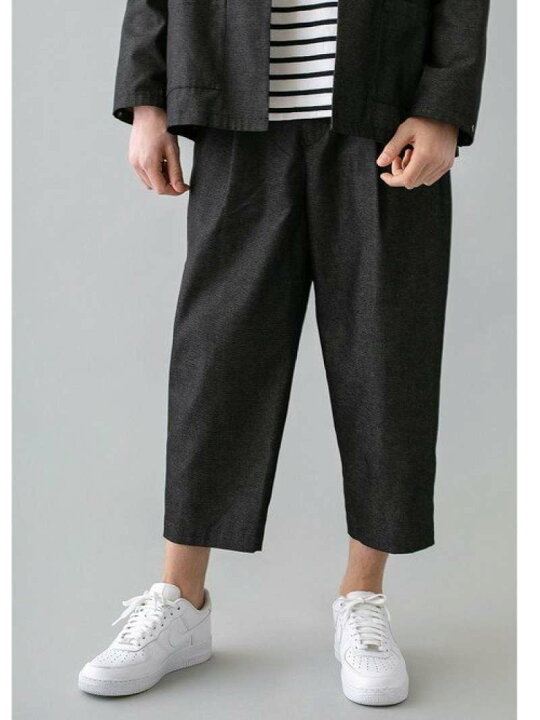 【SALE／50%OFF】monkey time BEAUTY&YOUTH UNITED ARROWS エアーバックサテンシリーズ  ルーズ セミフレア パンツ-セットアップ対応- ユナイテッドアローズ アウトレット パンツ スラックス・ドレスパンツ グレー ブラック【RBA_E】【送料無料】