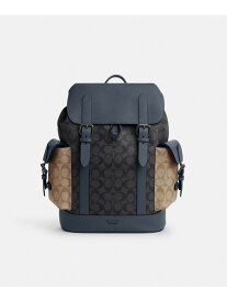 【SALE／62%OFF】COACH OUTLET ハドソン バックパック・カラーブロック シグネチャー キャンバス コーチ　アウトレット バッグ リュック・バックパック ブラック【RBA_E】【送料無料】
