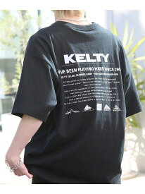 【SALE／5%OFF】KELTY KELTY/別注 Back Print vintage archive LOGO crewneck S/S Tee TYPE-1 ヴィンテージアーカイブロゴクルーネックTシャツ 24SS セットアップセブン トップス カットソー・Tシャツ ブラック カーキ オレンジ ホワイト【RBA_E】【送料無料】