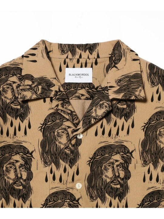 楽天市場】BEAMS T BLACK WEIRDOS / Jesus Pattern Flannel Shirt 