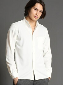 【SALE／46%OFF】MONSIEUR NICOLE サーキュラーニット スタンドカラーシャツ ニコル トップス シャツ・ブラウス ホワイト ブラウン ベージュ ブルー パープル【RBA_E】【送料無料】