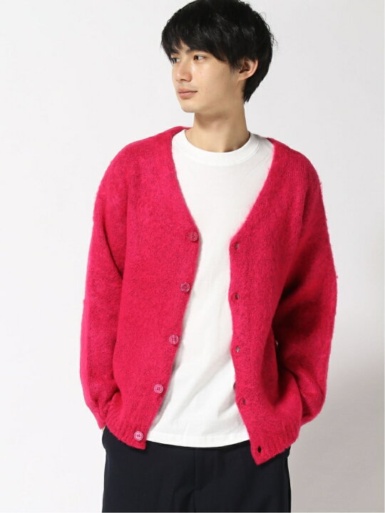 楽天市場 メンズwego モヘアライクbigカーディガン ウィゴー トップス ニット ブルー ブラウン グリーン オレンジ グレー ブラック ネイビー レッド ピンク イエロー Rakuten Fashion Men