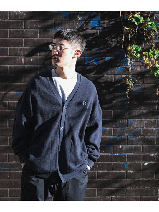 楽天市場】BEAMS MEN FRED PERRY * BEAMS / 別注 ピケ カーディガン 