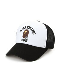 A BATHING APE GO APE POINTER COLLEGE MESH CAP ア ベイシング エイプ 帽子 キャップ ブラック グリーン ネイビー レッド【送料無料】