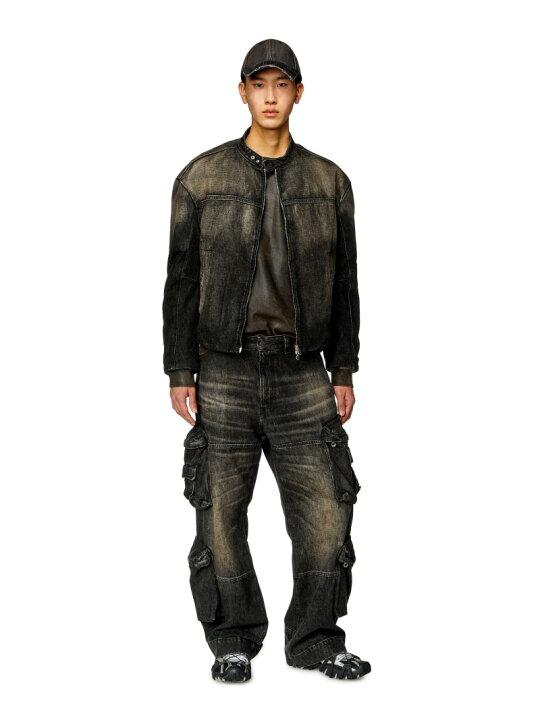 楽天市場】DIESEL メンズ デニム ルーズ ストレート D-FISH-CARGO-S