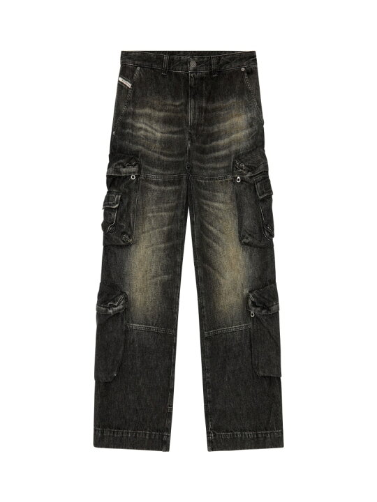 楽天市場】DIESEL メンズ デニム ルーズ ストレート D-FISH-CARGO-S 