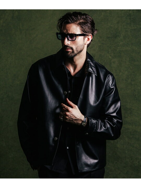 楽天市場】THE CRIMIE SPANISH LAMB LEATHER BLOUSON JACKET ガーデン