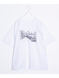 FREDYMAC 【FREDYMAC/フレディマック】Handwritten TOWN プリントTシャツ マックT フレディ アンド グロスター トップス カットソー・Tシャツ ホワイト グレー