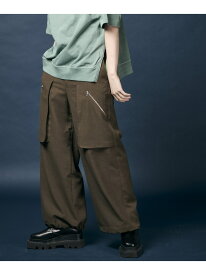 MAISON SPECIAL Wrap Cut Wide Cargo Pants メゾンスペシャル パンツ その他のパンツ グレー ブラック ブラウン【送料無料】