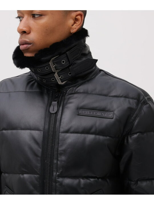 楽天市場】AVIREX LEATHER DOWN BOMMER JACKET / レザー ダウン ボマー 