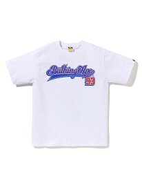 A BATHING APE BASEBALL LOGO TEE ア ベイシング エイプ トップス カットソー・Tシャツ ホワイト【送料無料】