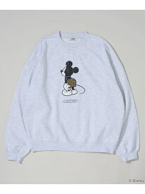 PUBLUX 別注 MICKEY MOUCE GRAPHIC SWEAT/ミッキーマウス プリントスウェット 25AW フリークスストア トップス スウェット・トレーナー グリーン グレー【先行予約】*【送料無料】