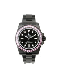 A BATHING APE (M)TYPE 1 BAPEX CRYSTAL STONE ア ベイシング エイプ アクセサリー・腕時計 腕時計 ブラック ピンク【送料無料】